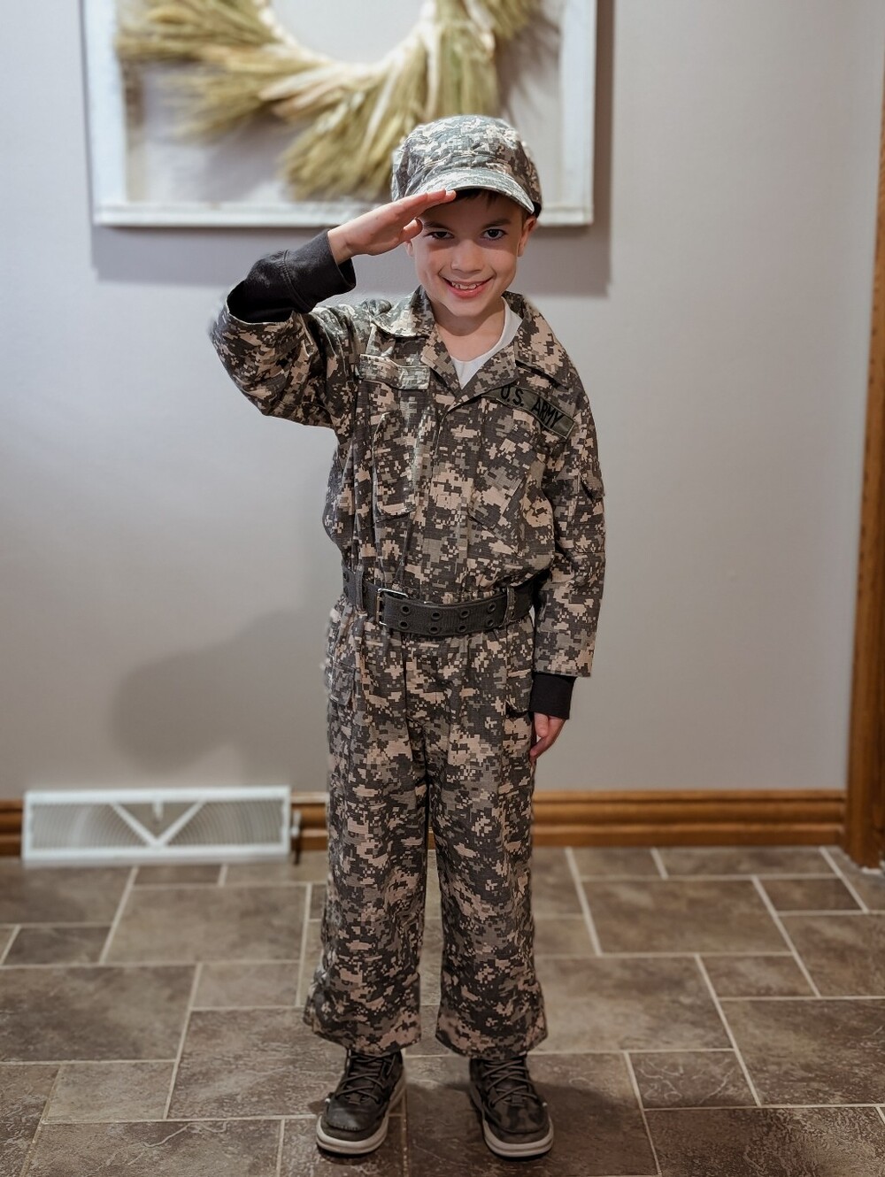 Chasing Fireflies Boys Camo Military Jumpsuit Costume - Digital Camo Size 6-8
